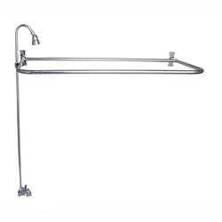 Barclay TKADTS67-WBN3 Clawfoot Shower and Soaking Bathtub Combo