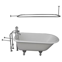 Barclay TKADTS60-WBN3 Clawfoot Shower and Soaking Bathtub Combo