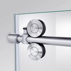 DreamLine® Enigma-XO 54"W x 76"H Brushed Stainless Steel Frameless
