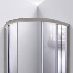 DreamLine Prime 33 In. W X 33 In. D X 78-3/4 In. H Sliding Corner Shower Kit Base And White Wall In Chrome And Clear Glass E2703333xxq0001