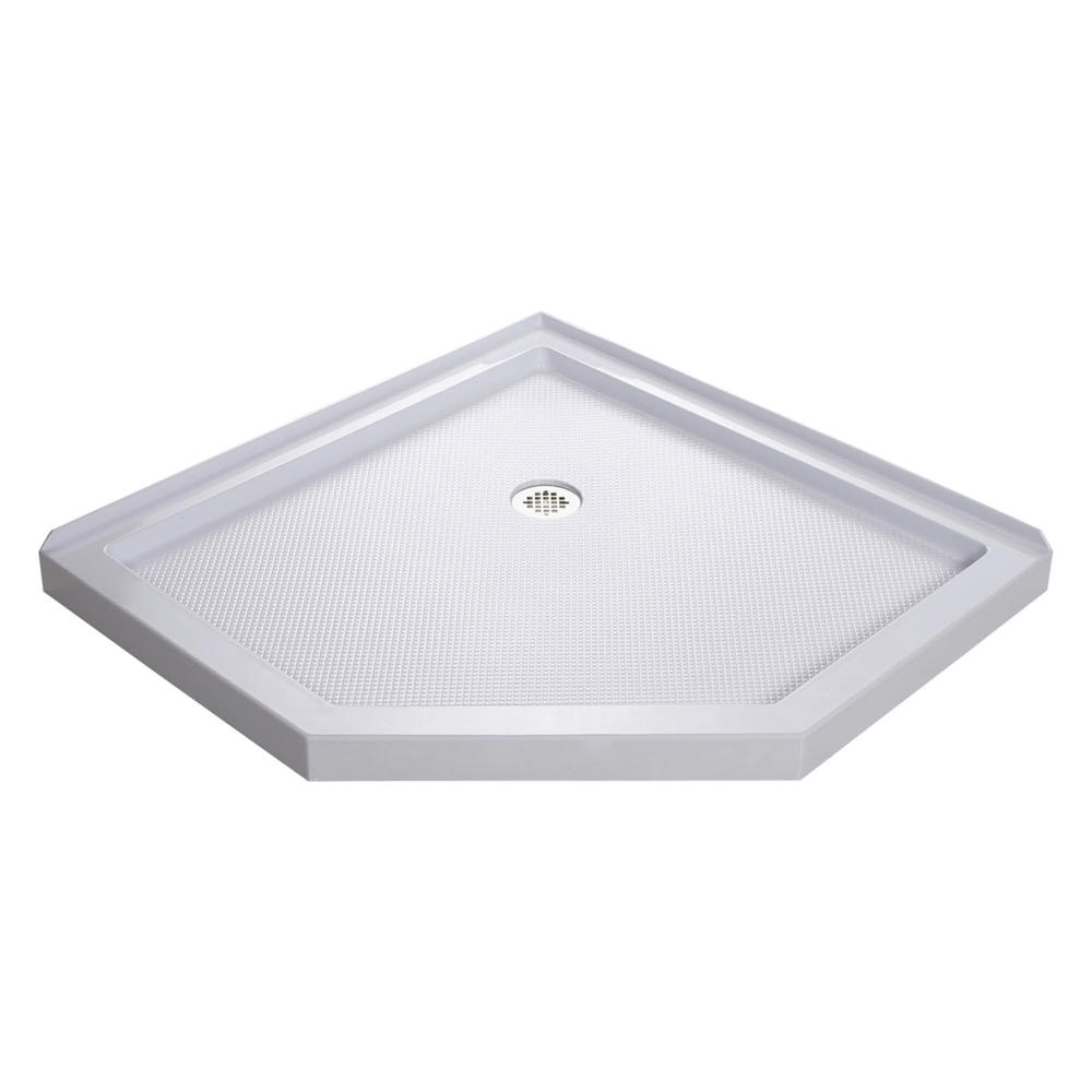 SlimLine 40 in. x 40 in. Neo-Angle Shower Base in White SlimLine 40 in. x 40 in. Neo-Angle Shower Base in White