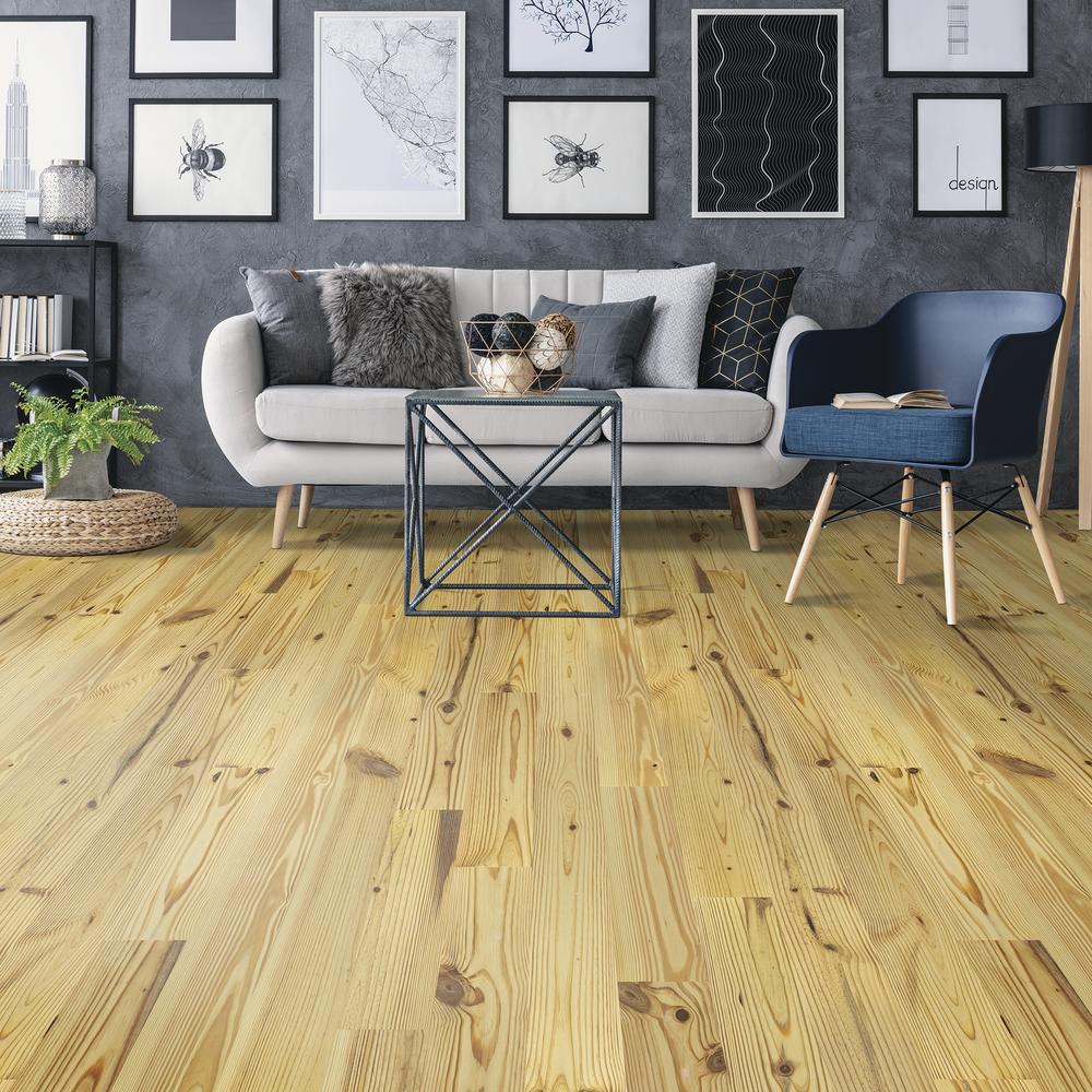 Homestead Knotty Wire Brushed Pine 3/4 x 5-1/8 Solid Hardwood Flooring (23.3 sq.ft/ctn) Homestead Knotty Wire Brushed Pine 3/4 x 5-1/8 Solid Hardwood Flooring (23.3 sq.ft/ctn)