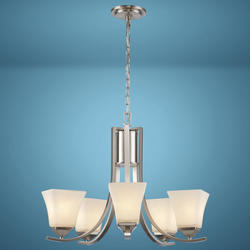 アイブロウ MENARD/MaketurePalette EleganceSelection Patriot Lighting® Moneta Brushed Nickel 5-Light Chandelier