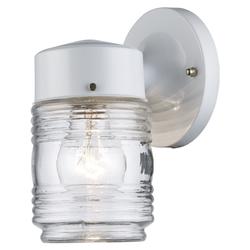 Patriot Lighting® Jelly Jar White Outdoor Wall Light At Menards®