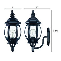 Patriot Lighting® Ellie Black Outdoor Wall Light at Menards®