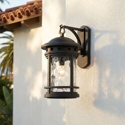 Patriot Lighting® Naomi Black Outdoor Wall Light at Menards®