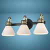 Patriot Lighting® Baggio 3-Light Matte Black and Gold Vanity Light