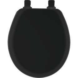 Mayfair Round Black Wood Toilet Seat with Easy·Clean & Change® Hinge at ...