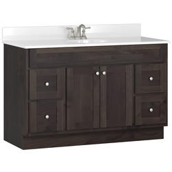 Briarwood Homestead 48"W x 18"D x 31"H Select Alder Shadow Bathroom Vanity Cabinet at Menards®