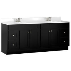 Briarwood Homestead 72"W x 18"D x 31"H Birch Midnight Bathroom Vanity ...