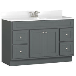 Briarwood Homestead 48"W x 21"D x 34-1/2"H Birch Wolf Bathroom Vanity ...