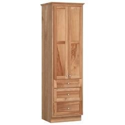 Briarwood Homestead 24"W x 18"D x 84"H Hickory Natural Linen Cabinet at ...
