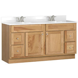 Briarwood Homestead 60"W x 21"D x 34-1/2"H Hickory Weathered Bathroom ...
