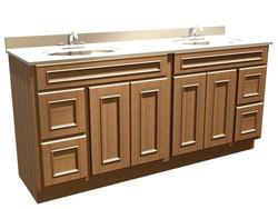 Briarwood Woodland 72"W x 21"D x 31"H Birch Unfinished Bathroom Vanity ...