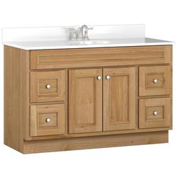 Briarwood Woodland 48"W x 21"D x 34.5"H Hickory Weathered Bathroom ...