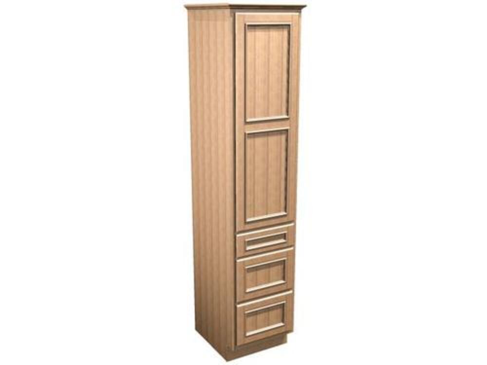 Briarwood Woodland 18 W x 18 D x 84 H Hickory Unfinished Linen Cabinet Hinge Right