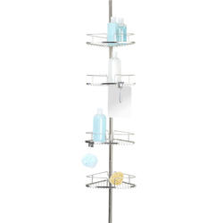 Better Living™ HiRISE 4 White Tension Shower Caddy with Mirror at Menards®