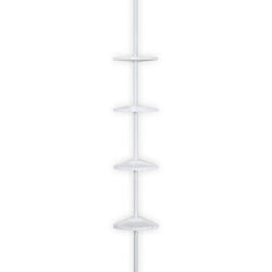 Ulti-mate Rust Proof Aluminum Tension Shower Pole Caddy White