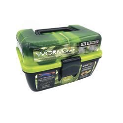 88 Piece Worm Gear Green Tackle Box