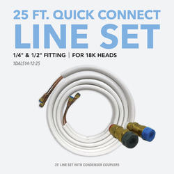 Denali Aire® 1/4" x 1/2" x 25' Line Set for Denali® Mini-Split Air ...