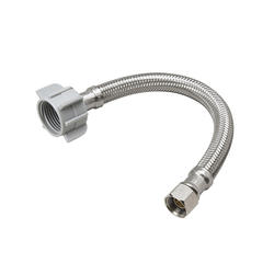 RELIABILT 3/8-in compression x 3/8-in Fip x 16-in Braided Stainless Steel  Flexible Faucet Supply Line in the Toilet & Faucet Supply Lines department  at