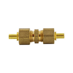 Ice Maker Water Line Brass Tube Fitting, 3/8 Male x 1/4 Compression  (10Pack)