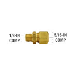 3/16 in. O.D. Comp x 1/8 in. MIP Brass Compression Adapter Fitting (5-Pack)