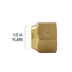 Pack Of 3 Brass Flare Nut 1/2 Nuts HVAC Brass Nut 1/2 Inch Heavy