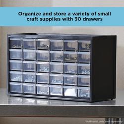 Screw Organizer Wall Mounted Storage Bins - 30pc Small Parts Organizer –