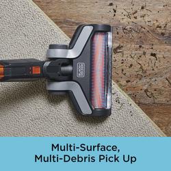 Black & Decker Cordless Rechargeable Multi-Surface Floor Sweeper in Grey