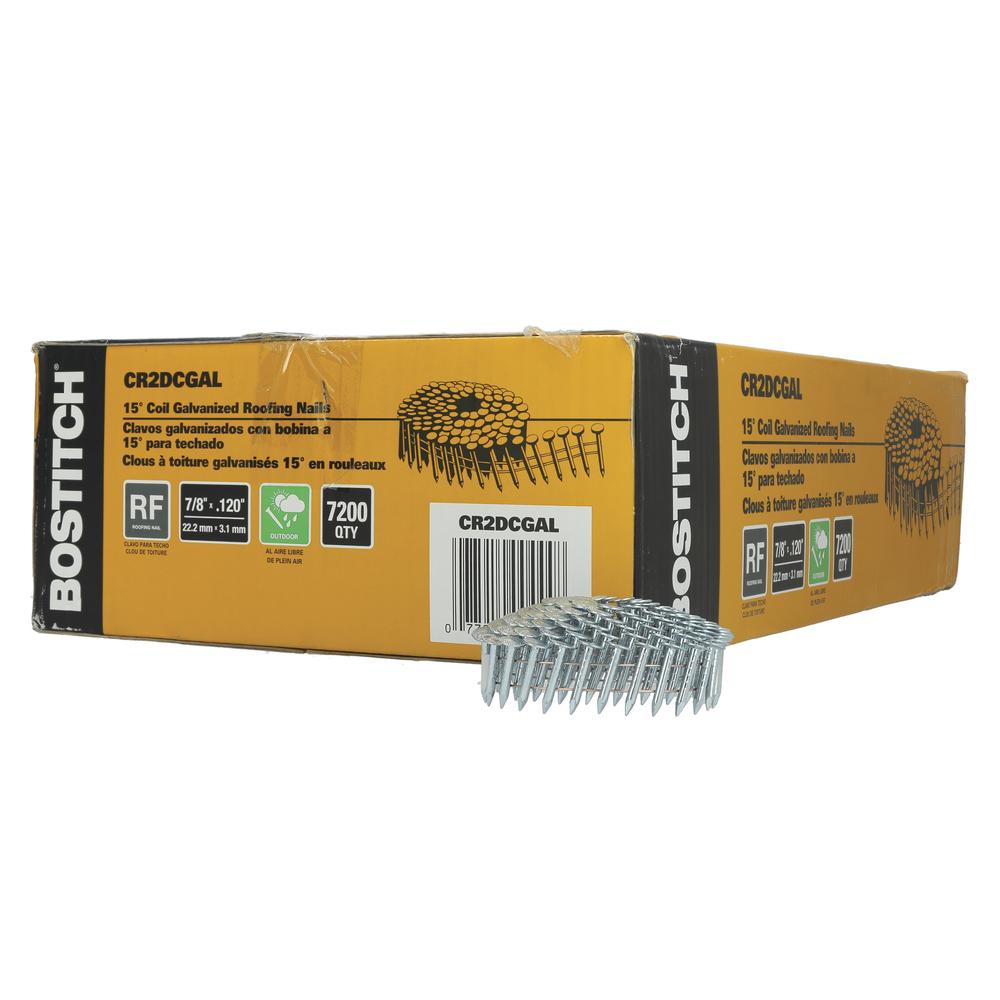 3/4" Smooth GALV Coil Roofing Nails 7,200ct | CRN34