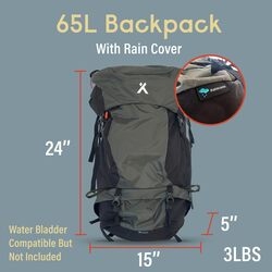 Bear Grylls 65 L Hiking Backpack - Black at Menards Bear Grylls 65 L Hiking Backpack - Black at Menards