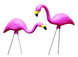 Poolmaster Flamingo Outdoor Thermometer Garden Stake and Backyard