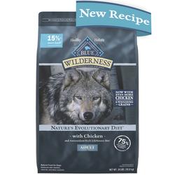 BLUE Wilderness Chicken Plus Wholesome Grains Dry Dog Food 24