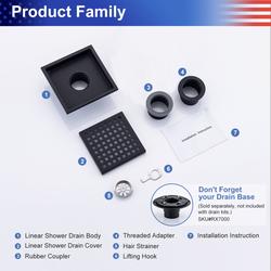 Rainlex 6" Matte Black Shower Drain at Menards®