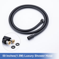 1m Black Stainless Steel Shower Hose, 1MUniversal Standard Fitting(G1/2)|High Pressure Resistance - View #4