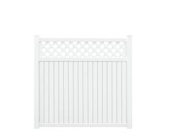 Yardworks® Belmont 6 x 6 White Lattice Top Vinyl Fence Panel at Menards®