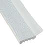 7/16" x 2" x 9' White PVC Garage Door Stop