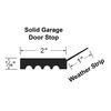 7/16" x 2" x 9' Black PVC Garage Door Stop