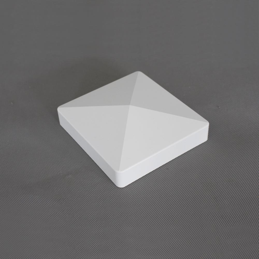 5 in. x 5 in. Gray Vinyl Fence Pyramid Post Top