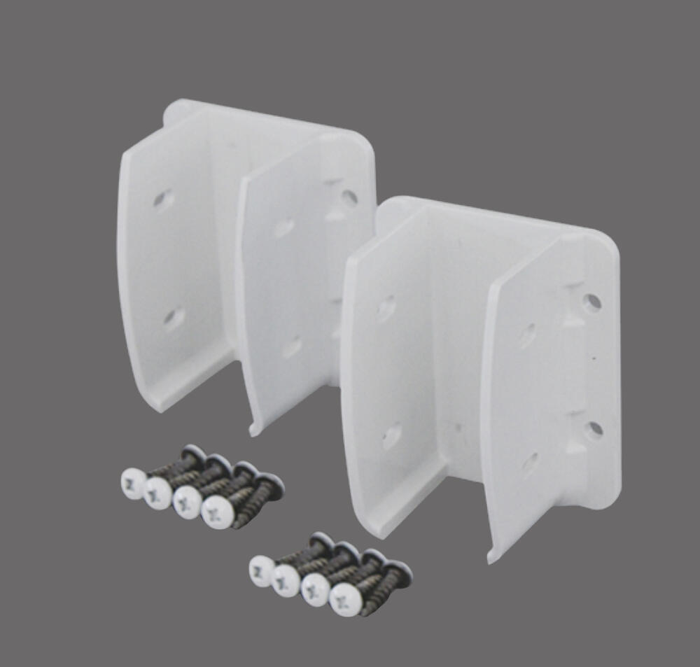 Veranda White Vinyl Fence Bracket Kit (2-Pack)