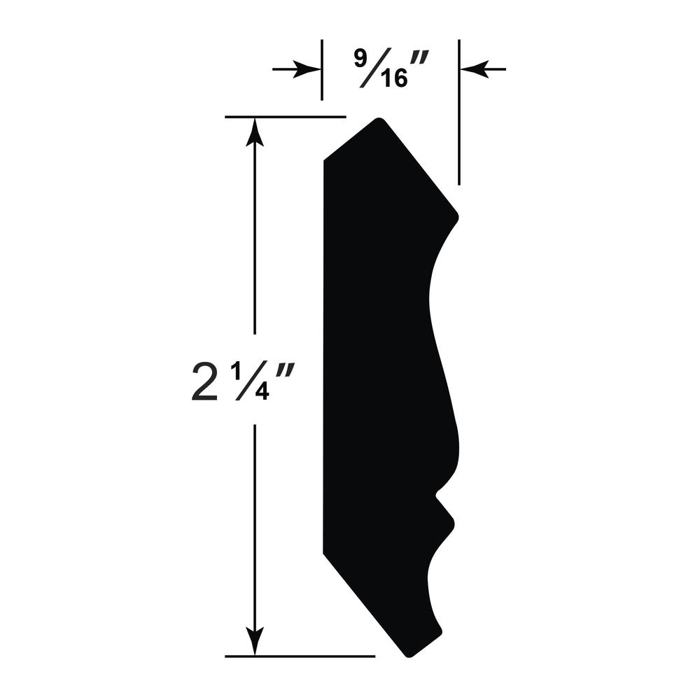 Royal® Building Products 9/16 x 1-1/4 x 8' White PVC Panel Cap Moulding LWM292 Royal® Building Products 9/16 x 1-1/4 x 8' White PVC Panel Cap Moulding LWM292