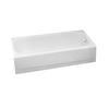 Briggs Pendant V 60"W x 30"D x 14-1/4"H White Bathtub with Right Drain