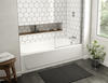 Briggs Pendant V 60"W x 30"D x 14-1/4"H White Bathtub with Right Drain