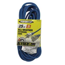 Performax™ 25' 16/3 Light-Duty Blue Outdoor Extension Cord