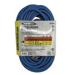 Performax™ 50' 12/3 Heavy-Duty Blue Outdoor Extension Cord