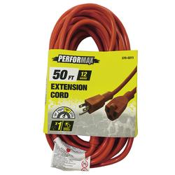 Performax™ 50' 12/3 Heavy-Duty Orange Outdoor Extension Cord at