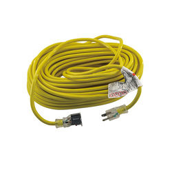 mayodooon0214① Maytime 100' 12/3 Heavy-Duty Yellow Locking Outdoor Extension Cord