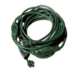 Performax™ 25' 14/3 In-Line Multi-Outlet Medium-Duty Green Outdoor ...