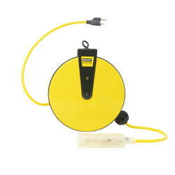 Smart Electrician® 30' 16/3 Retractable Triple-Tap Cord Reel